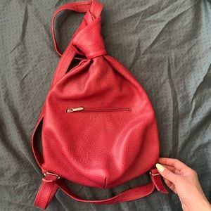 Groom Paris red sling purse/backpack